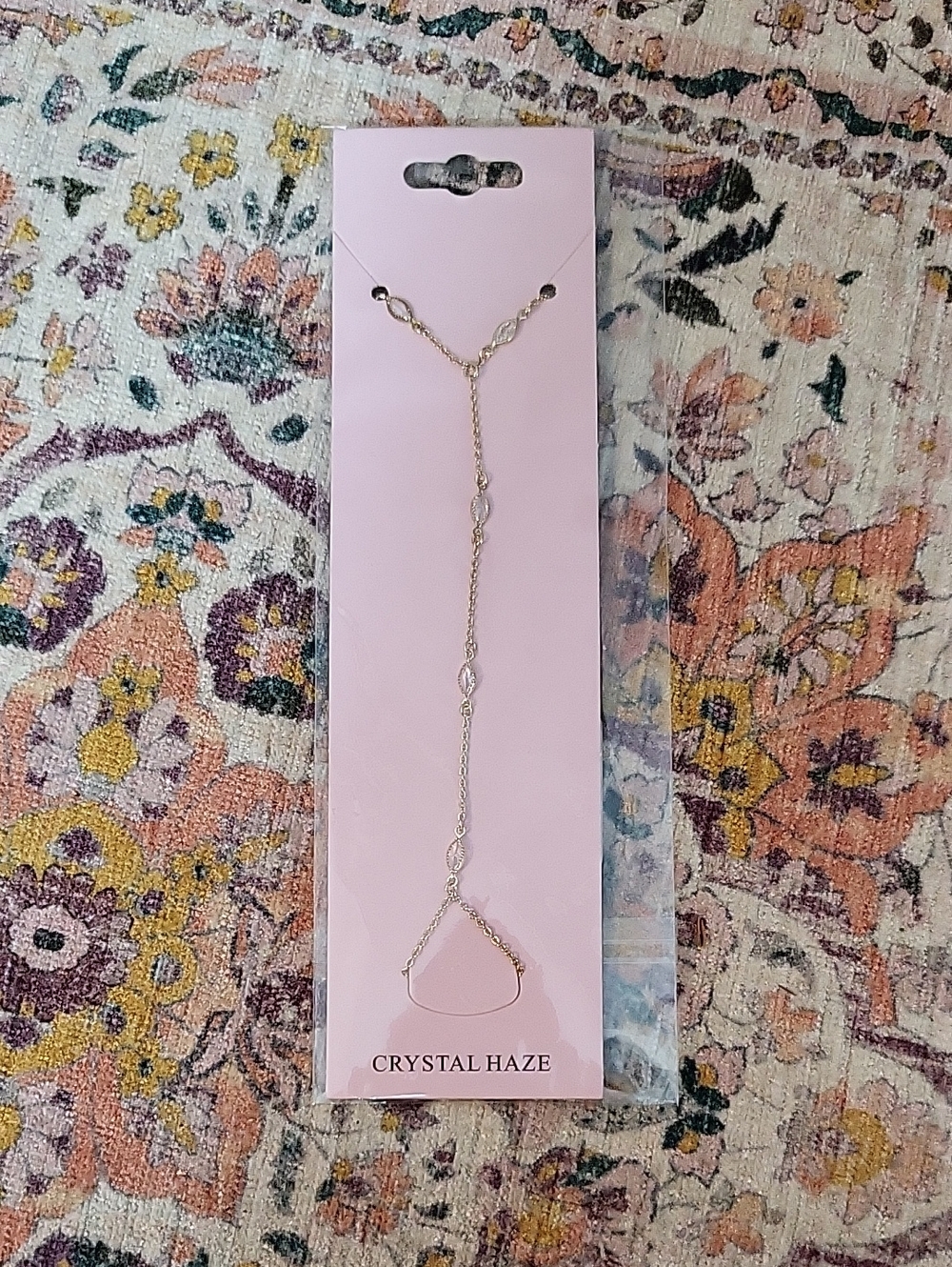 Crystal Haze Resort Crystal Hand Chain - Gold ($120 Retail) New In Package